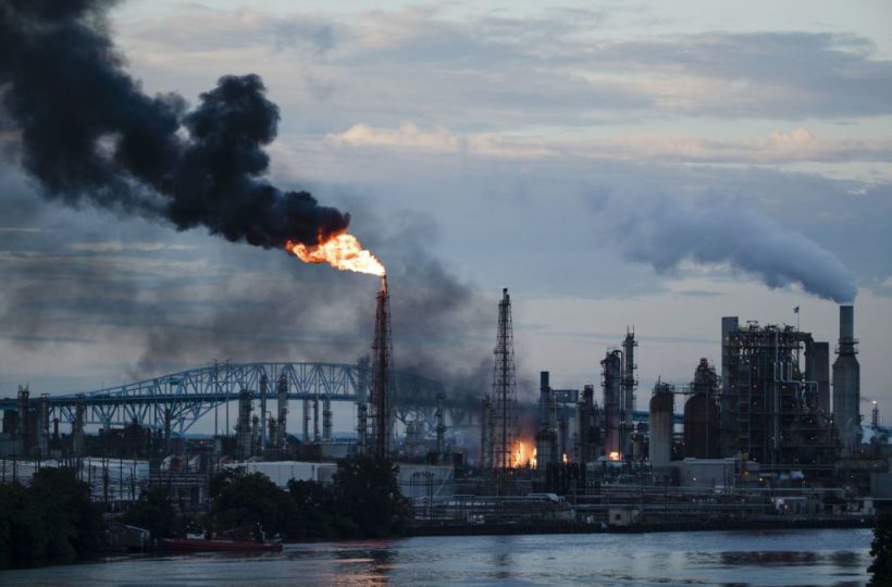 A photo of the former PES refinery in Philadelphia